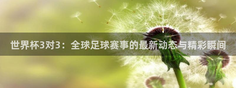 美國世界杯:世界杯3對3:全球足球賽事的最新動態與精彩瞬間